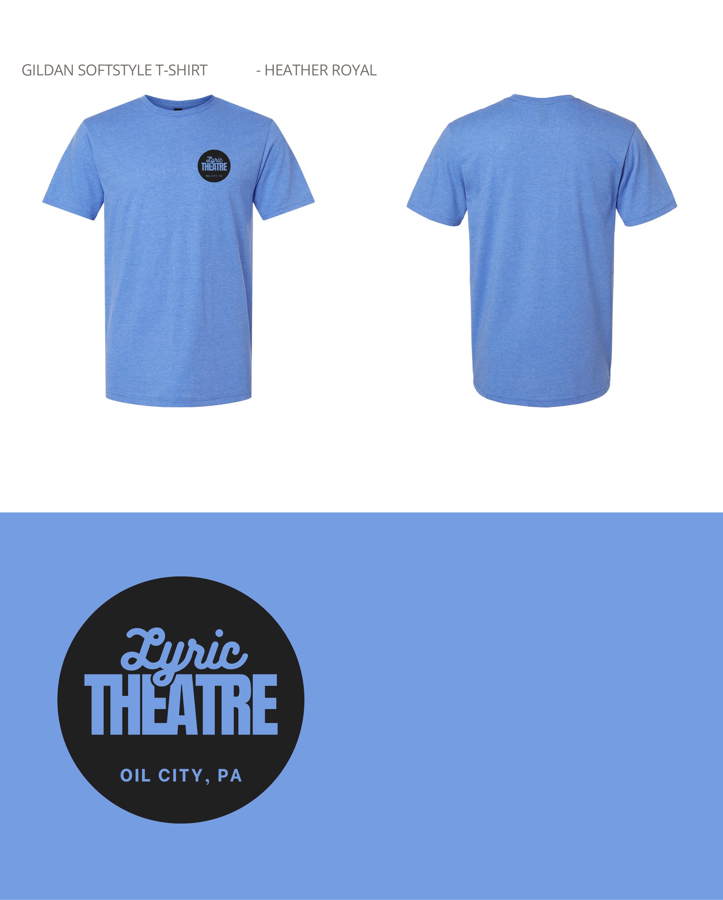 Blue T with Lyric Theatre Oil City  Printed Patch
